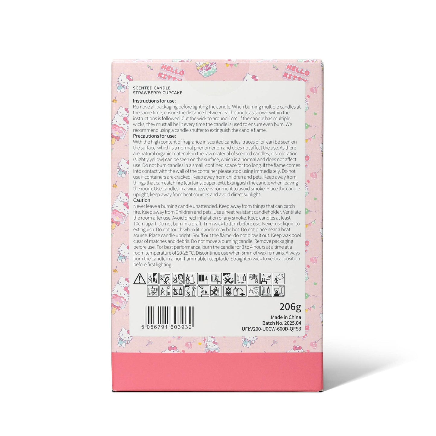 Bougie parfumée à la fraise, Hello Kitty Bakery