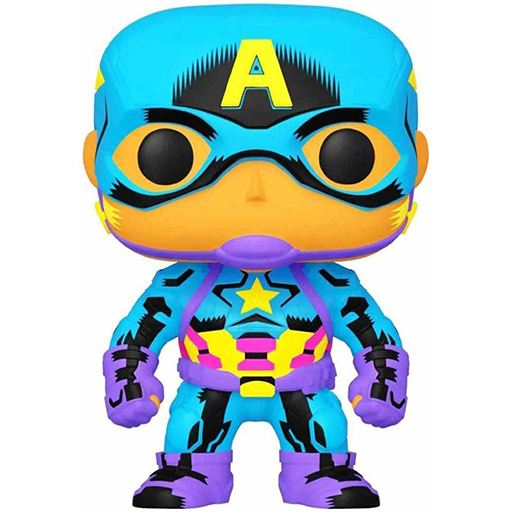 arvel funko pop marvel black light captain america