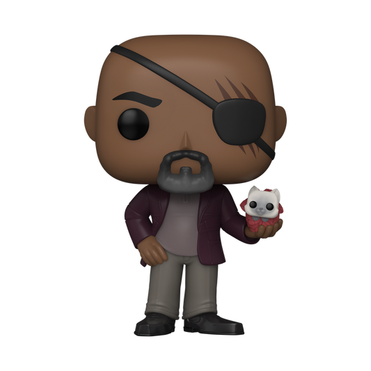 The Marvs POP! Vinyl figurine Nick Fury 1253 Funko POP! NICK FURY WITH FLERKITTEN