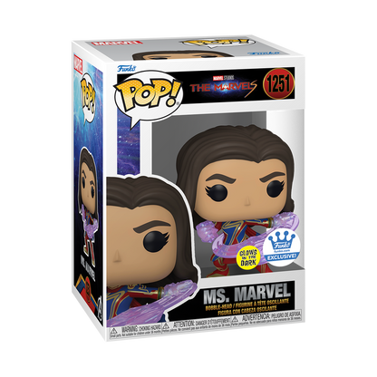 pop ms marvel in fighting stance glow 1251