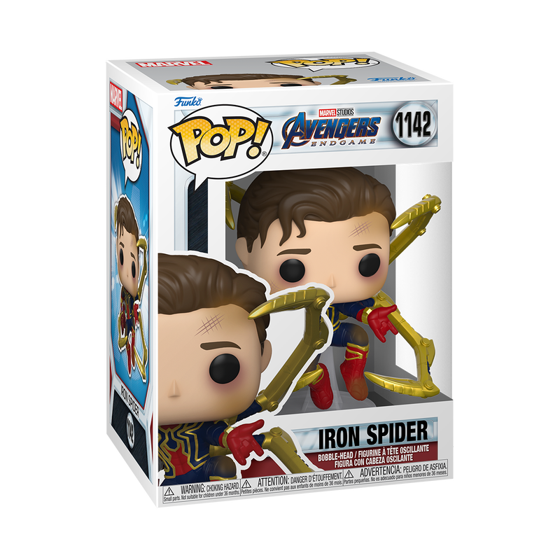 Pop! Iron Spider sans masque & Gant de l'Infinie