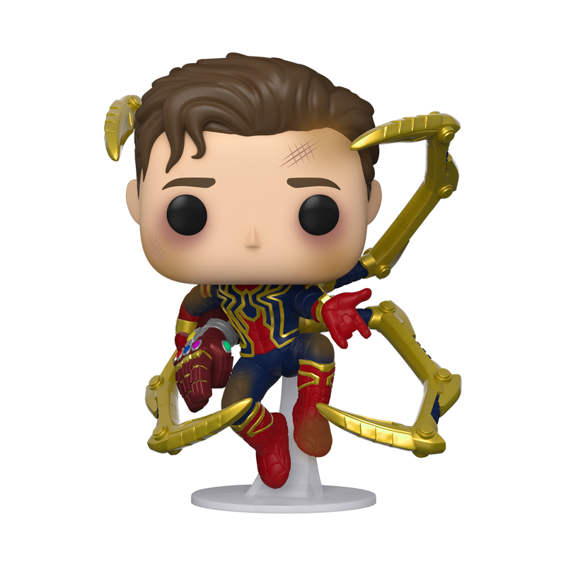 Pop! Iron Spider sans masque & Gant de l'Infinie