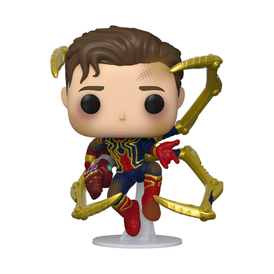 Pop! Iron Spider sans masque & Gant de l'Infinie