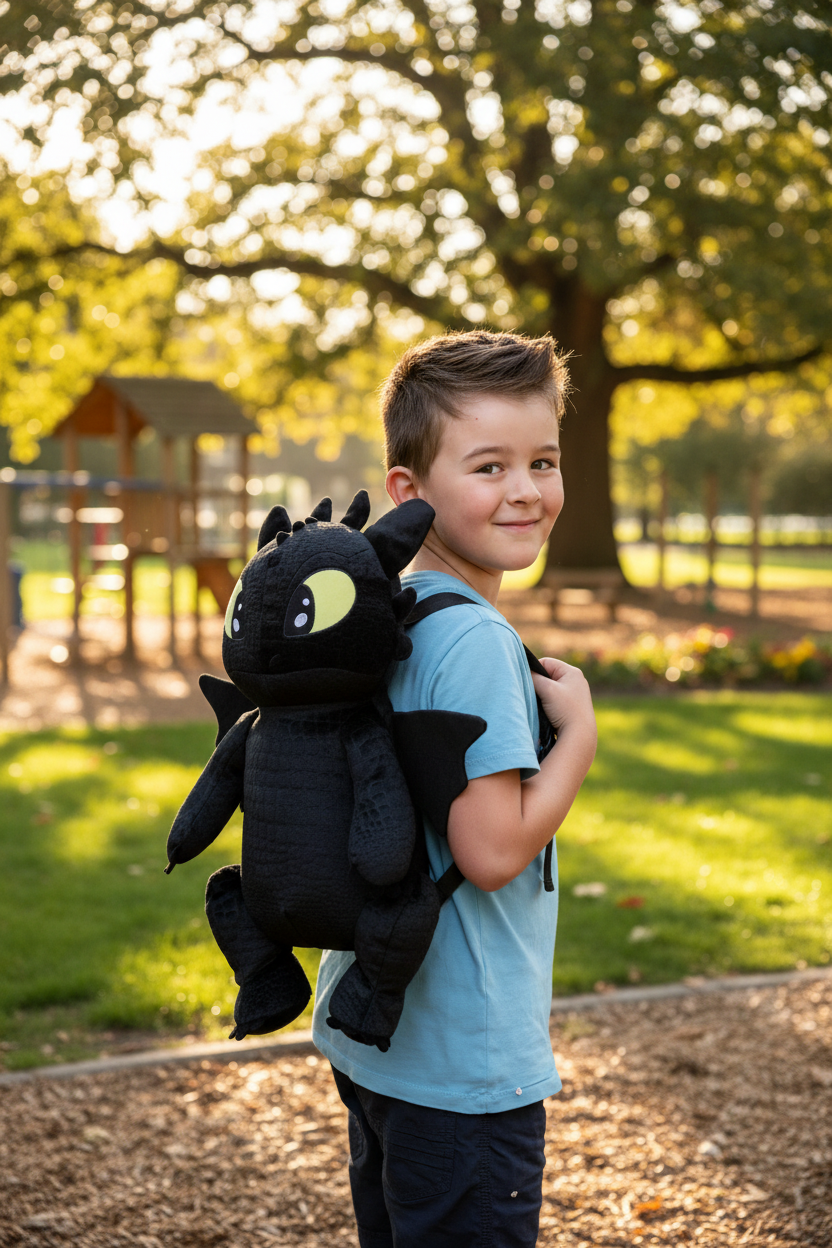 Sac à dos Peluche Dragons- Krokmou