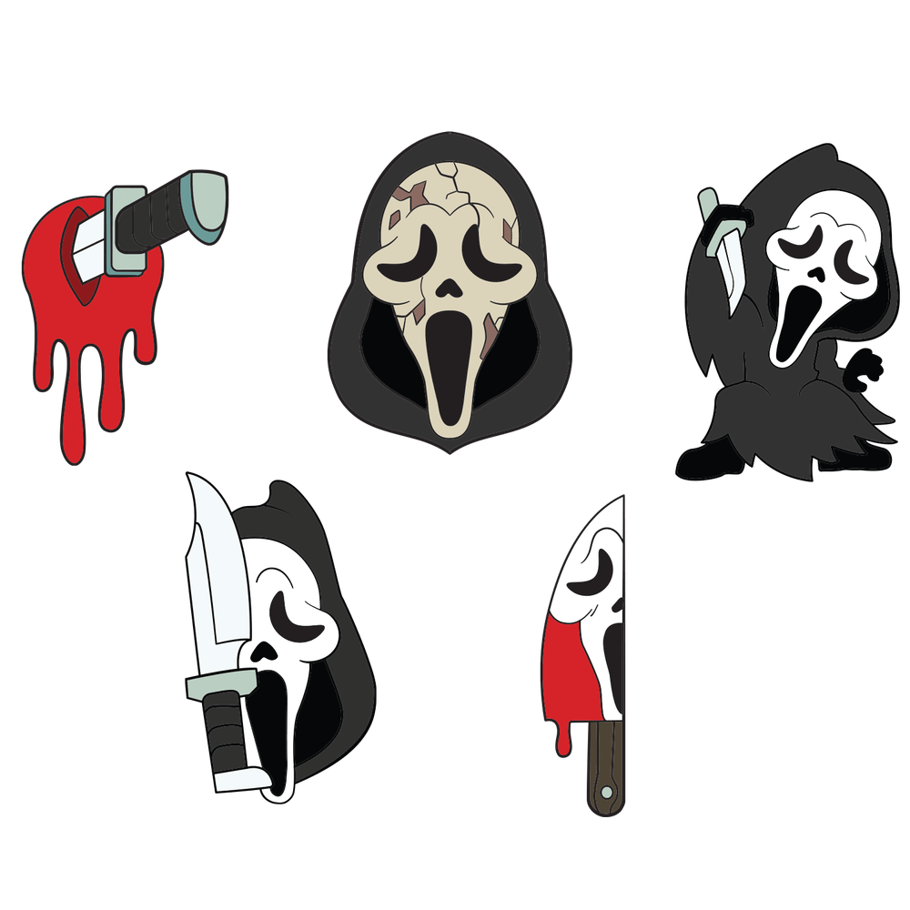 Ghost Face Anstecknadel-Set