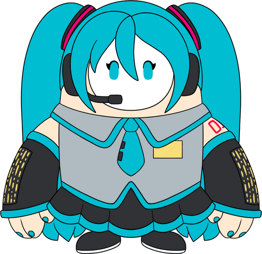 Hatsune Miku x Fall Guys Plush (9in)