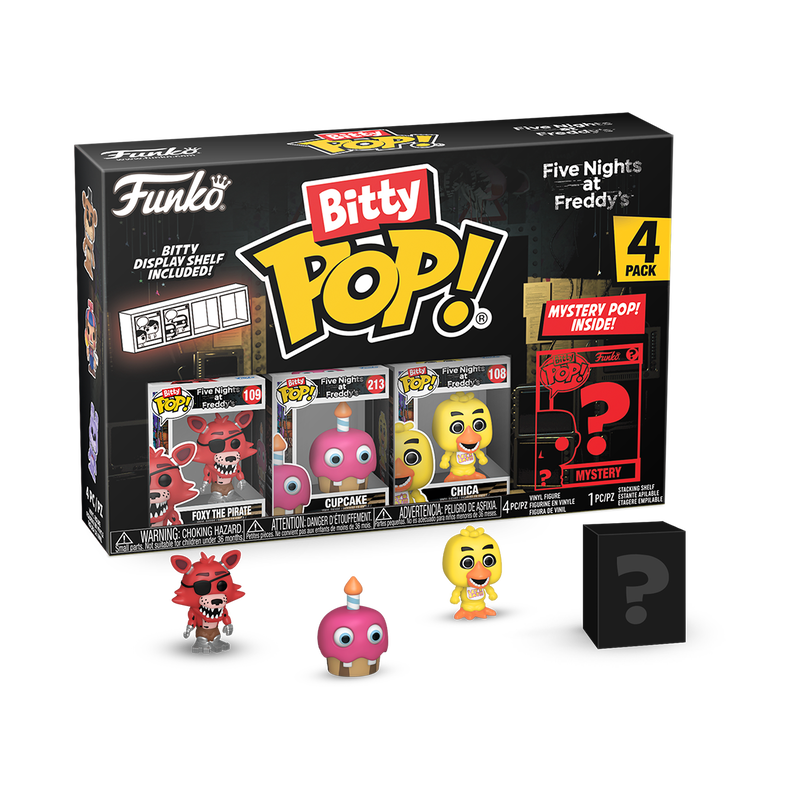 FIVE NIGHTS AT FREDDY'S Bitty Pop 4 Pack 2.5cm Foxy