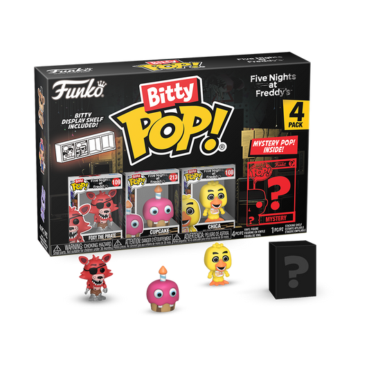 FIVE NIGHTS AT FREDDY'S Bitty Pop 4 Pack 2.5cm Foxy