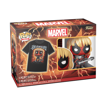 Pop! & Tee Heavy Metal Deadpool (Metallic)