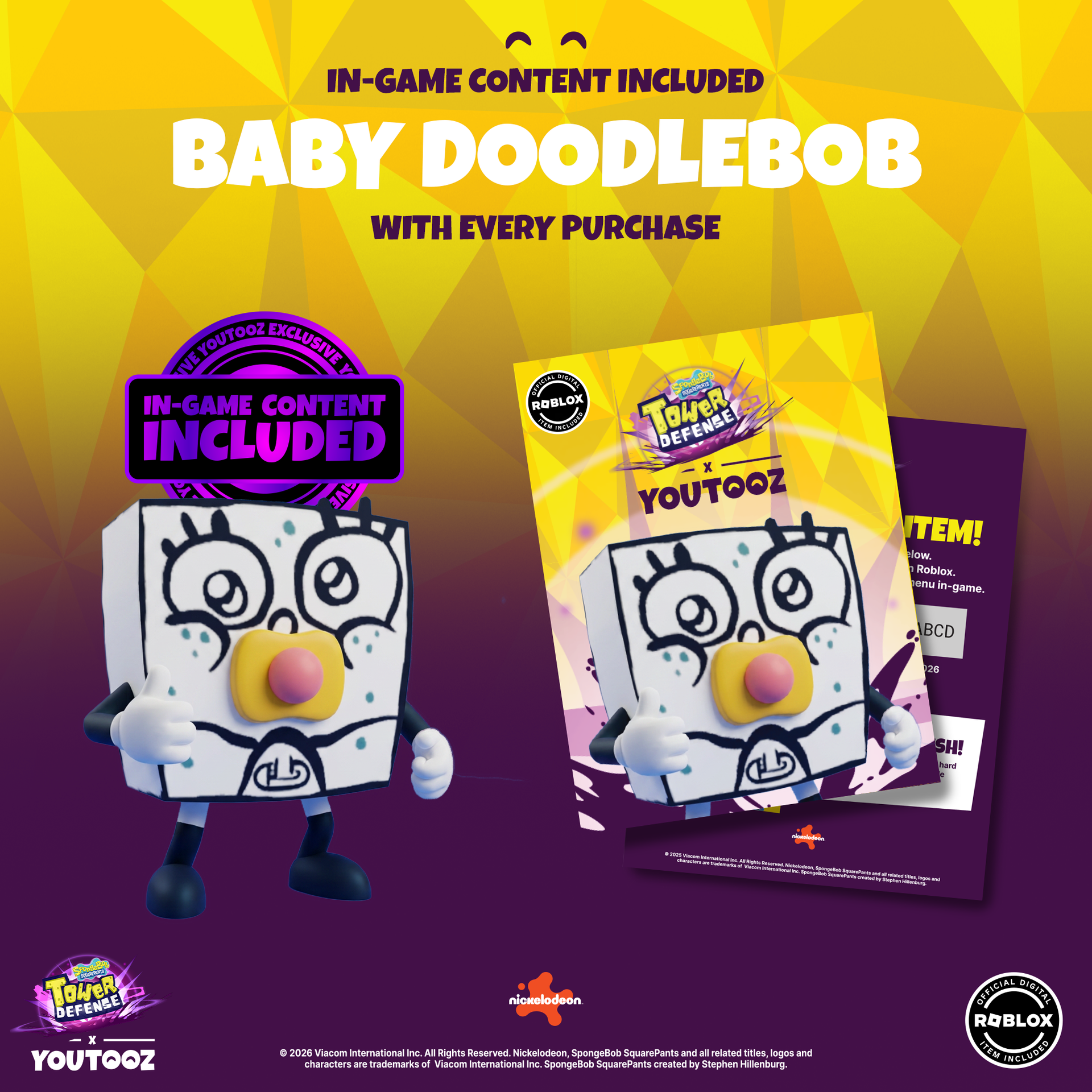 Baby DoodleBob Keychain (5in)