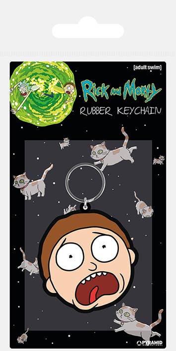 Rick and Morty Keychain - Morty Terrified Face