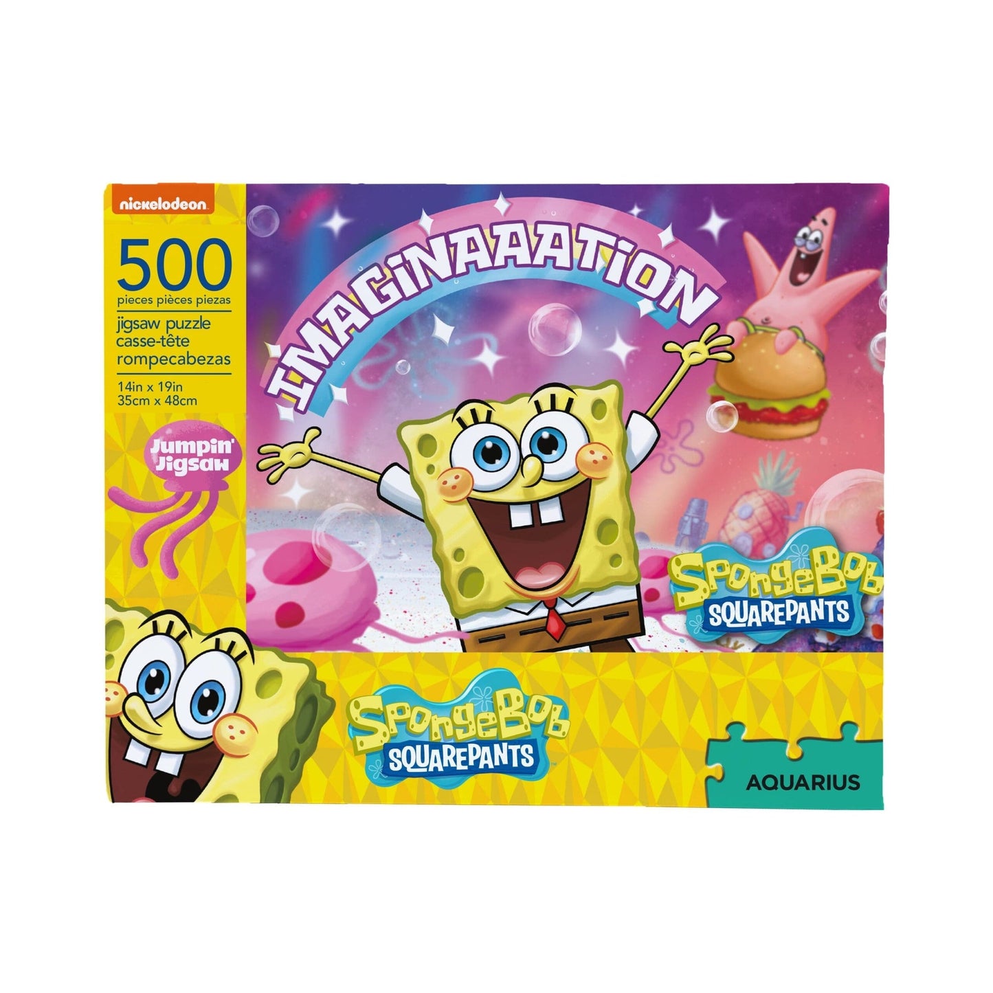 SpongeBob Kanciastoporty Puzzle - Wyobraźnia 500p 