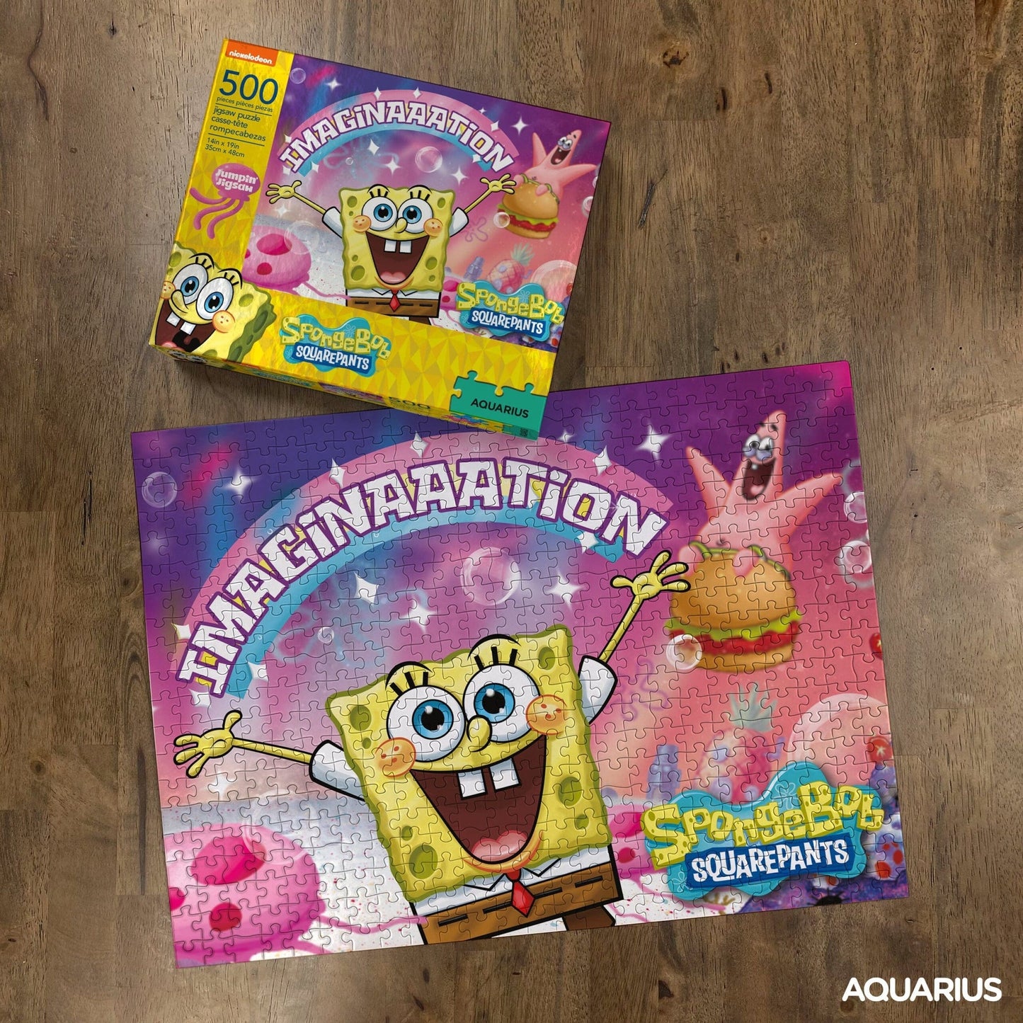 SpongeBob Kanciastoporty Puzzle - Wyobraźnia 500p 