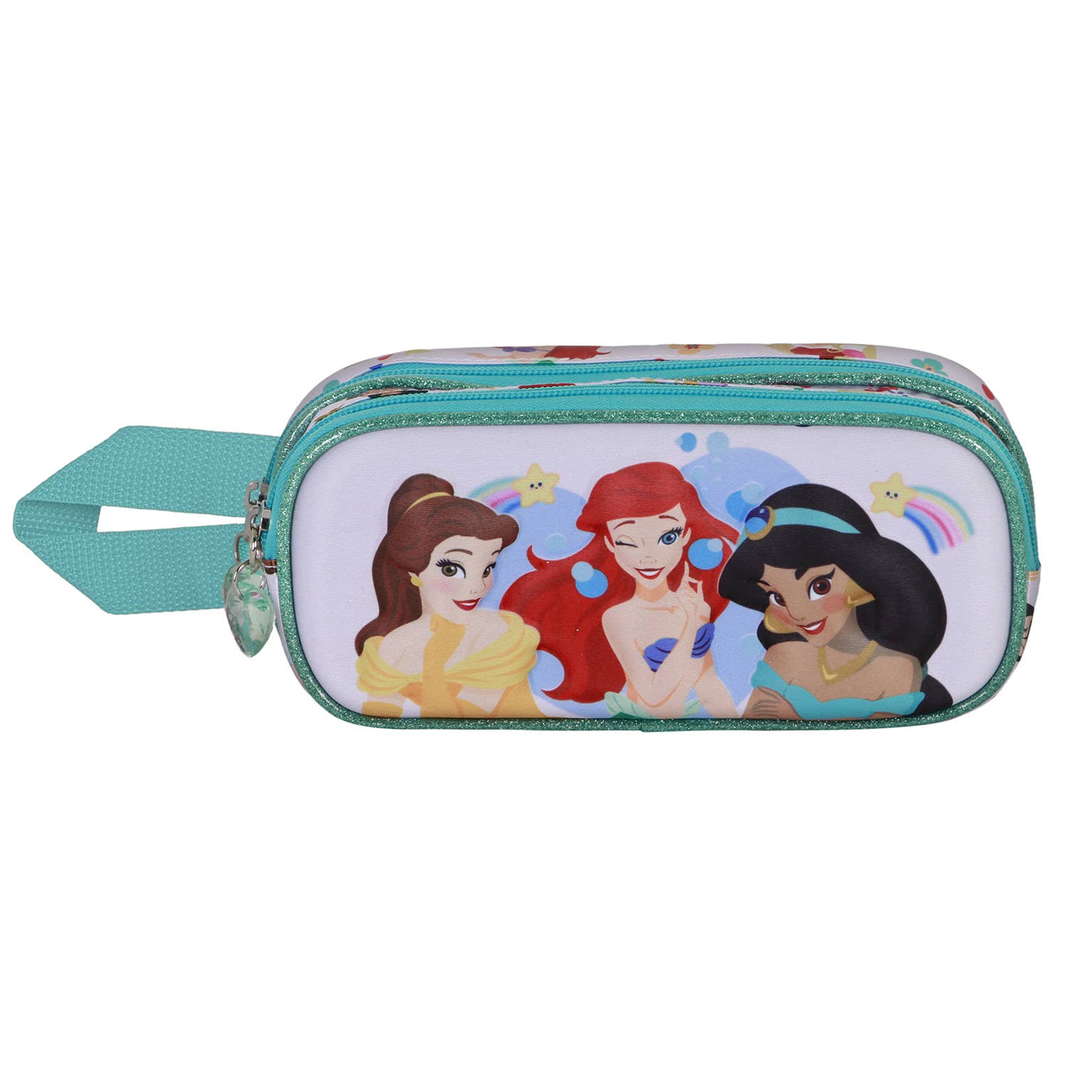 Disney Prinzessinnen Doppeltes 3D-Federmäppchen – Regenbogen