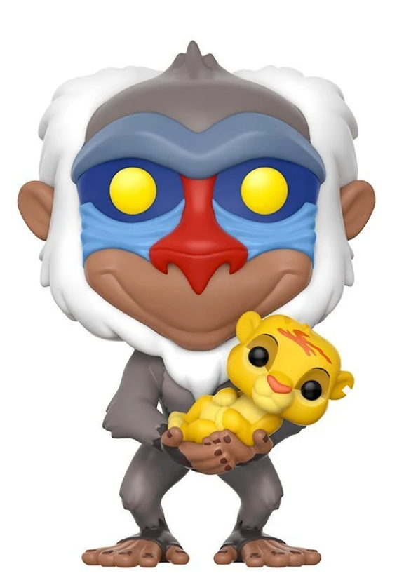 DISNEY Lion King POP N° 301 Rafiki with Simba Le Roi lion POP! Disney Vinyl figurine Rafiki & Simba 9 cm