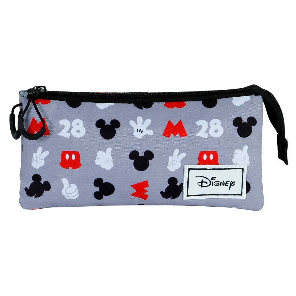 Mickey Mouse Grey-FAN 2.0 Dreifach-Federmäppchen
