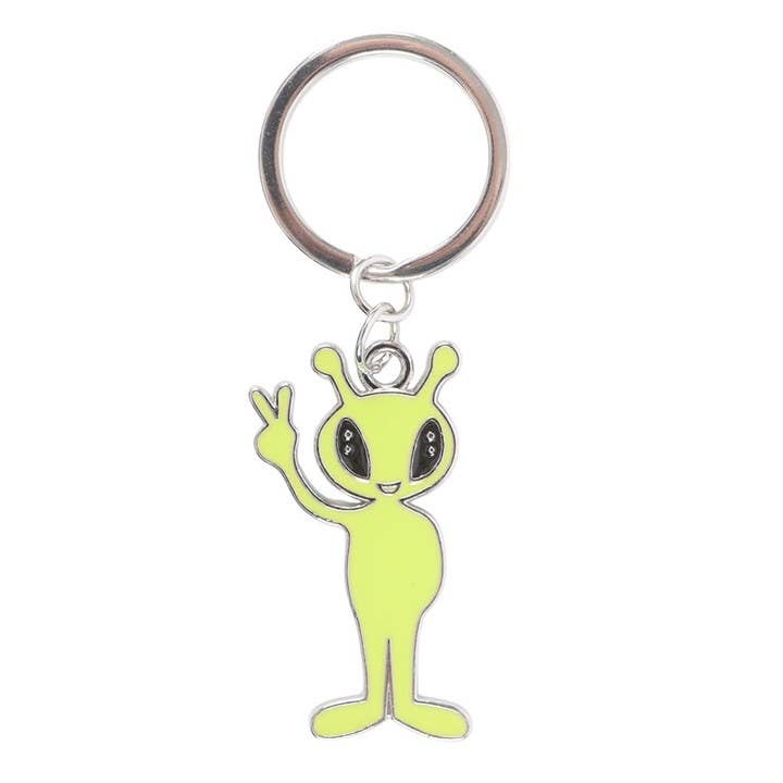 Phosphoreszierender Alien-Schlüsselanhänger