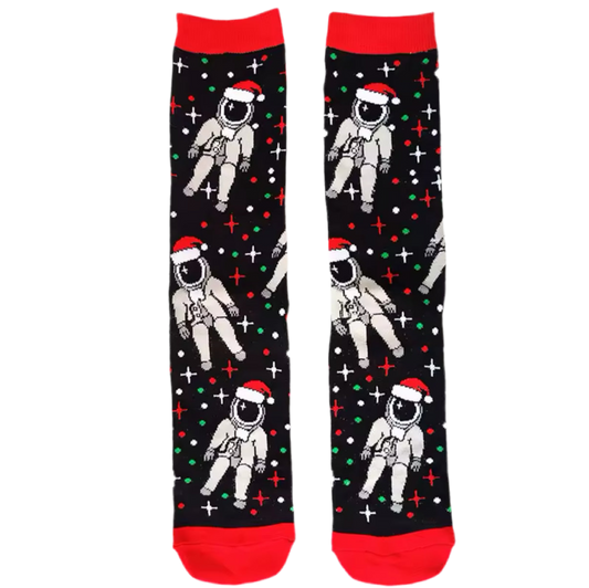 chaussettes astronautes de noel