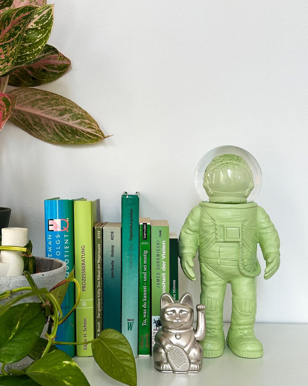 Boule à Neige Astronaute Géant Vert