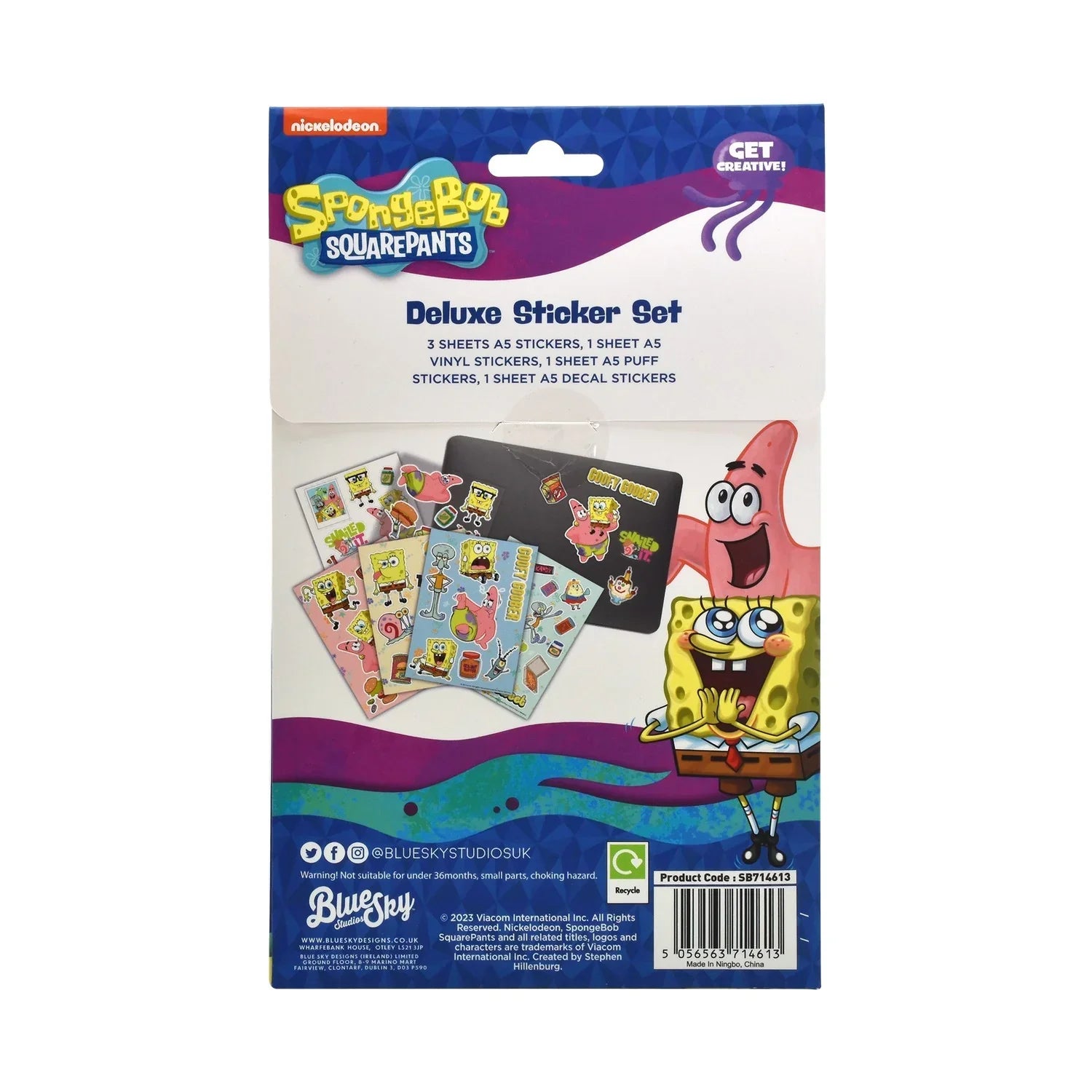 SpongeBob SquarePants klistremerkesett