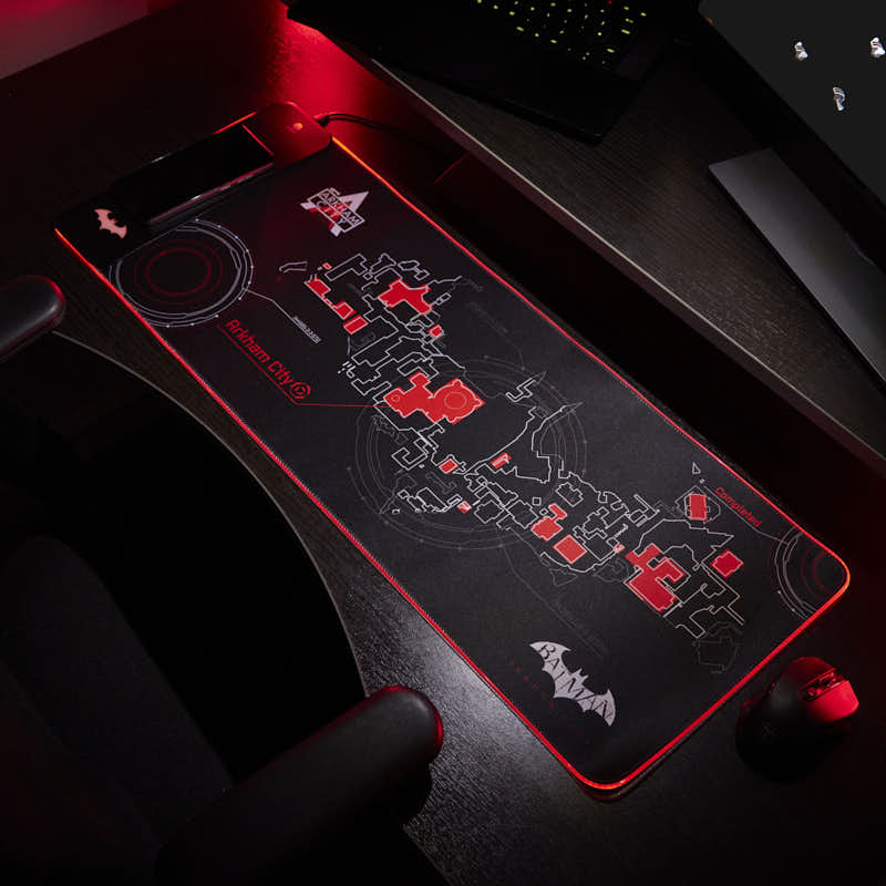 Riesige Spielmatte und Handy-Ladegerät – Batman Arkham