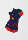 Chaussettes courtes BeSesameStreet Elmo Bleu Marine – Besocks