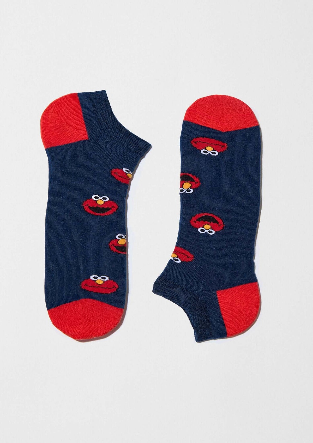 BeSesameStreet Elmo Navy Blue Ankle Socks