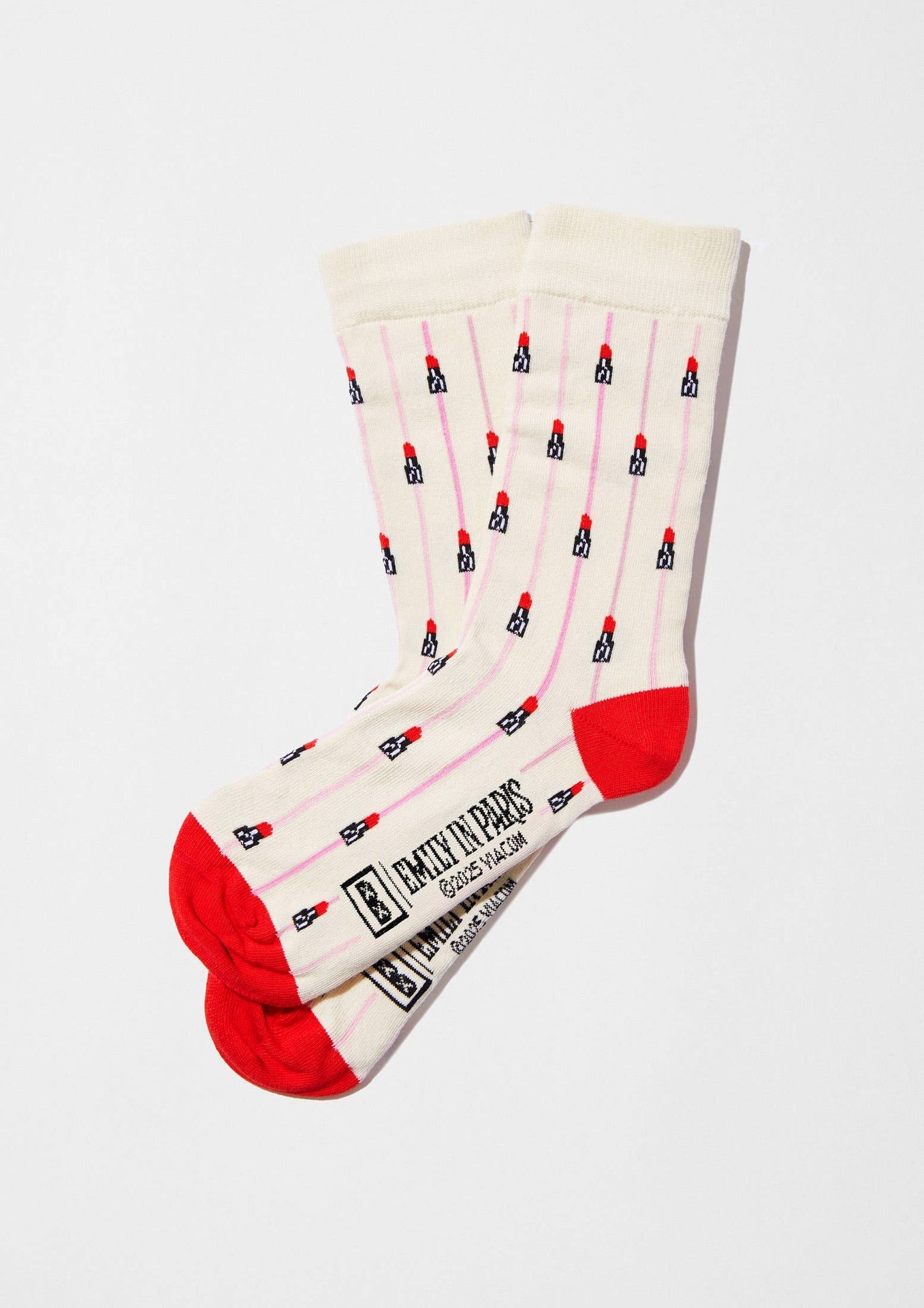 Chaussettes BeEmilyInParis Rouge à lèvres