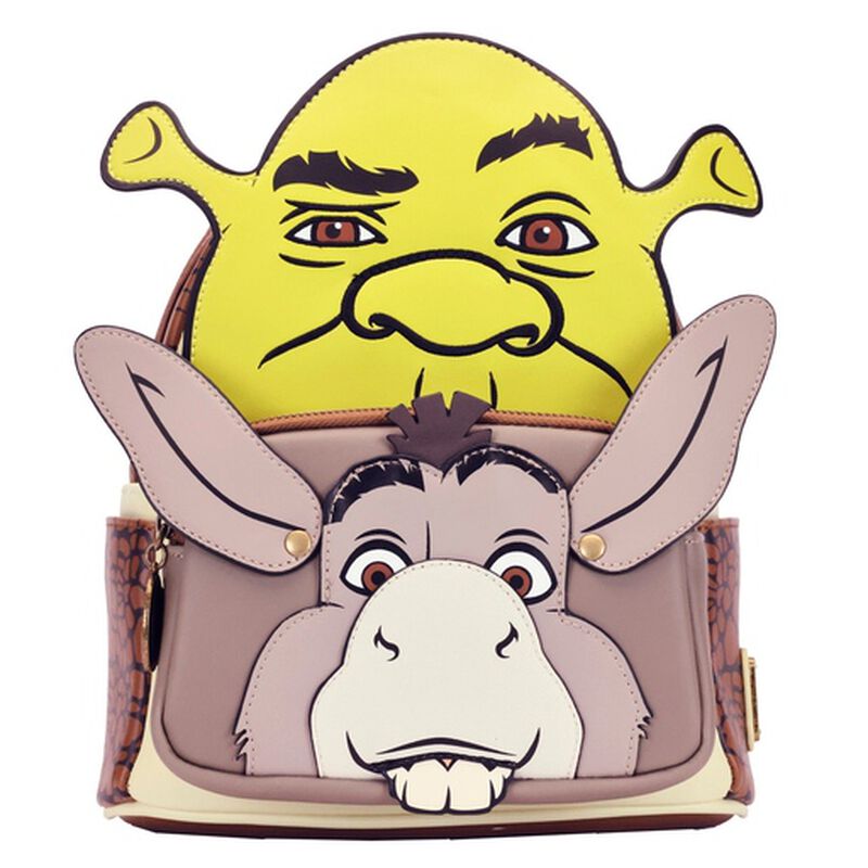 shrek and donkey cosplay mini backpack