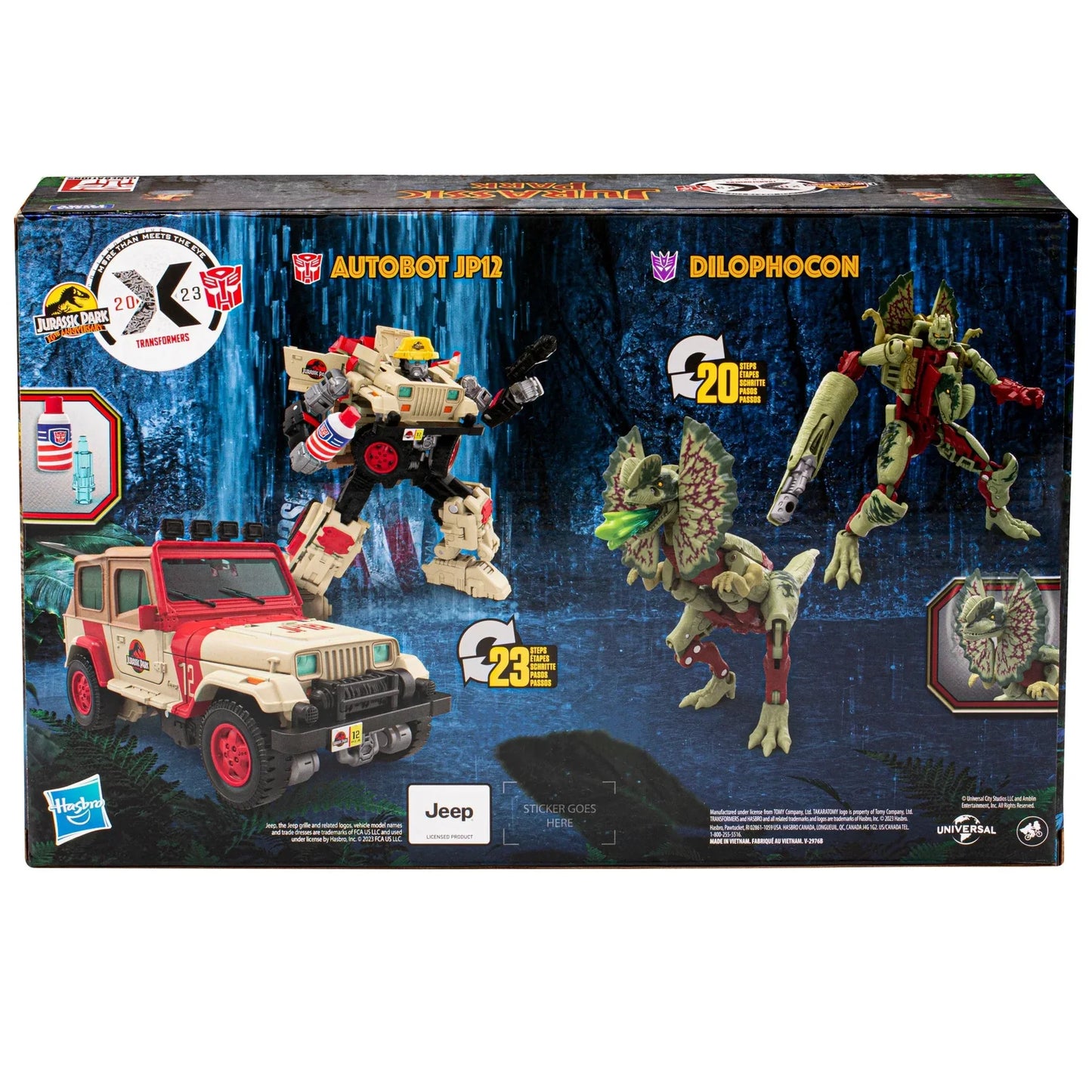 Transformers Collaborative Jurassic Park x Transformers Dilophocon och Autobot JP12