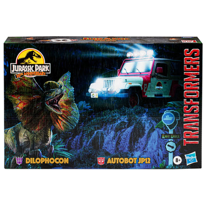 Transformers Collaborative Jurassic Park x Transformers Dilophocon och Autobot JP12