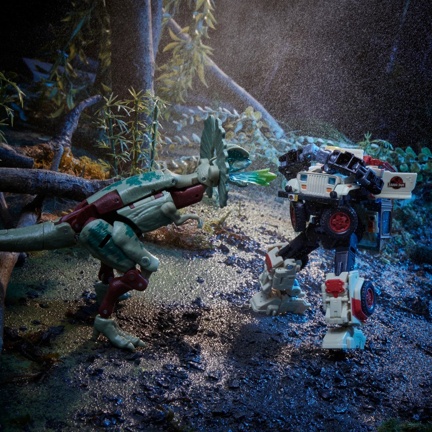 Transformers Collaborative Jurassic Park x Transformers Dilophocon och Autobot JP12