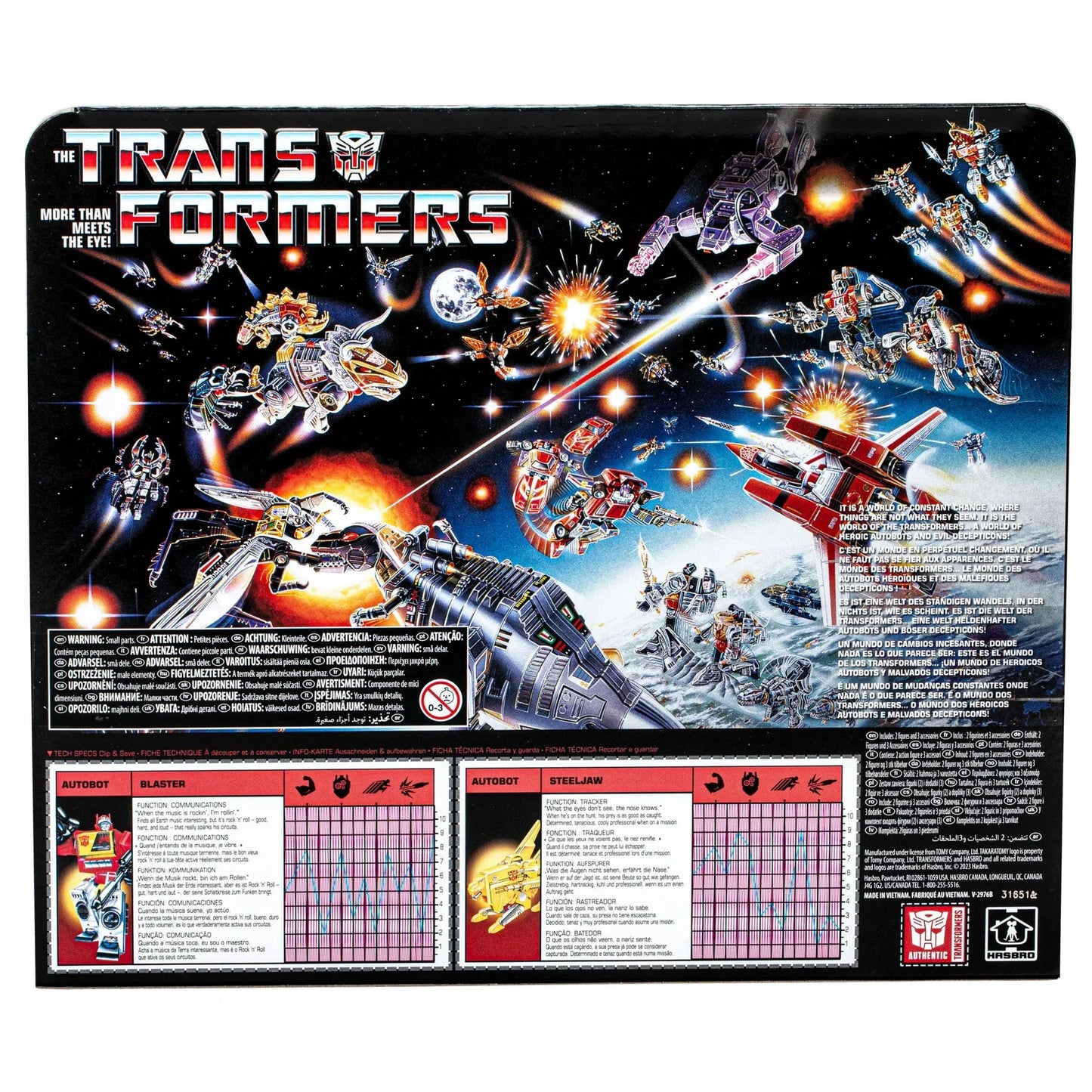 Transformers Retro G1 Autobot Blaster et Steeljaw (40e anniversaire)