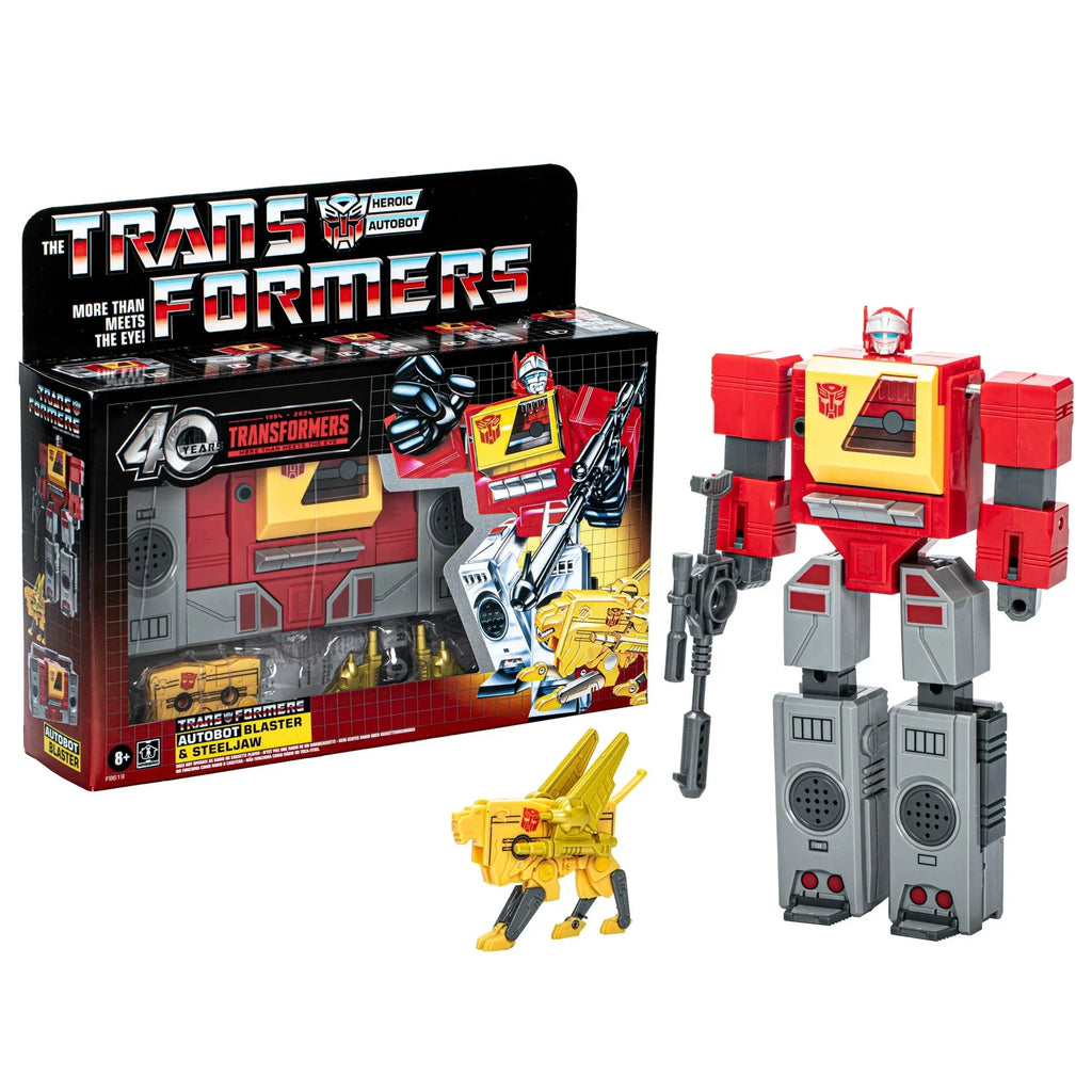 Transformers Retro G1 Autobot Blaster und Steeljaw (40. Jubiläum)