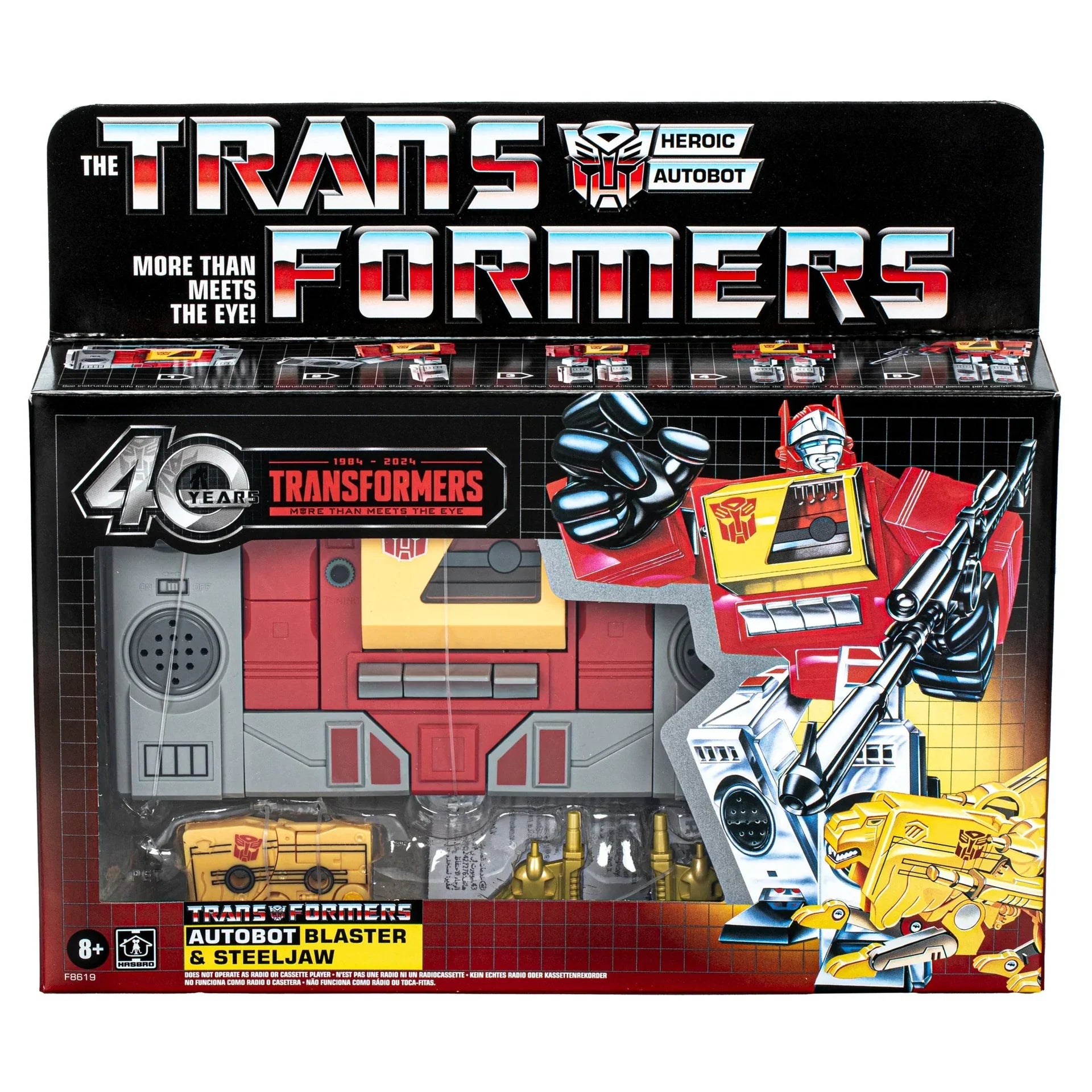 Transformers Retro G1 Autobot Blaster und Steeljaw (40. Jubiläum)