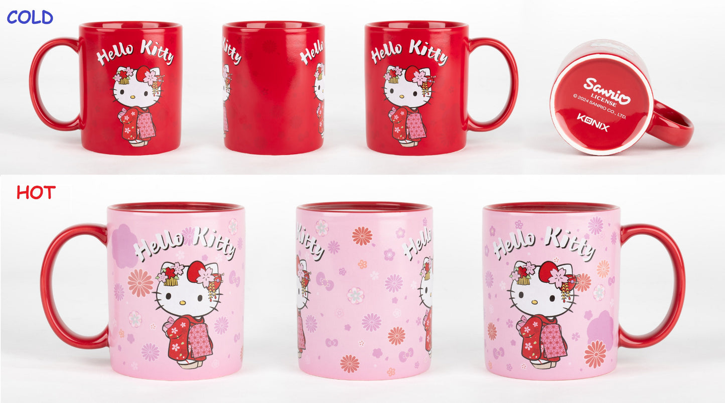 HELLO KITTY Rouge Kimono Mug Thermoréactif 320ml