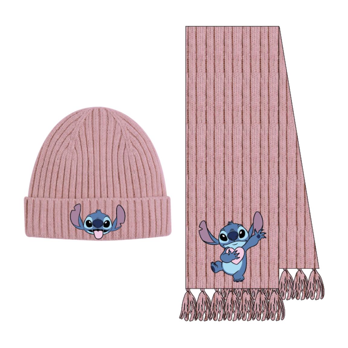 STITCH Set Bonnet + Echarpe 2 Pc