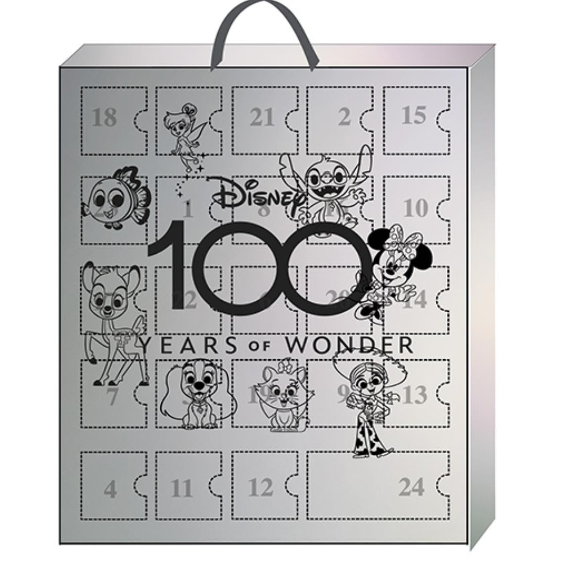 DISNEY 100 Ans Calendrier de l'Avent Set Bijoux & Beauté 24 Pc.