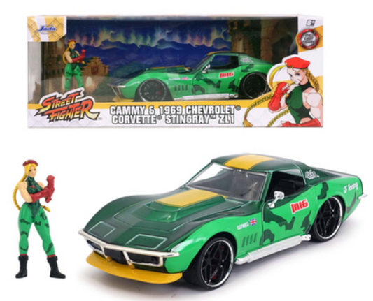 STREET FIGHTER Cammy & 1969 Chevrolet Corvette Stingray ZL1 1:24