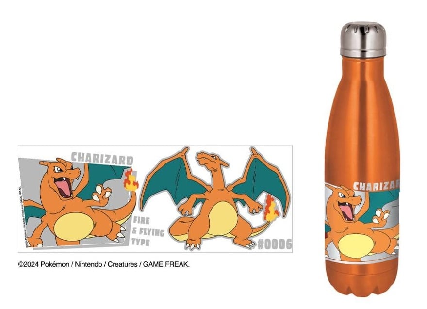 POKEMON Dracaufeu- Bouteille en Acier Inoxydable 780ml