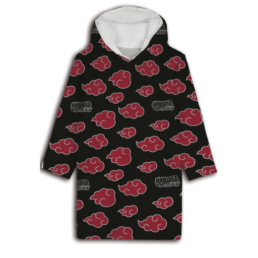 NARUTO Akatsuki Sweat Poncho Coral Fleece Taille Adulte