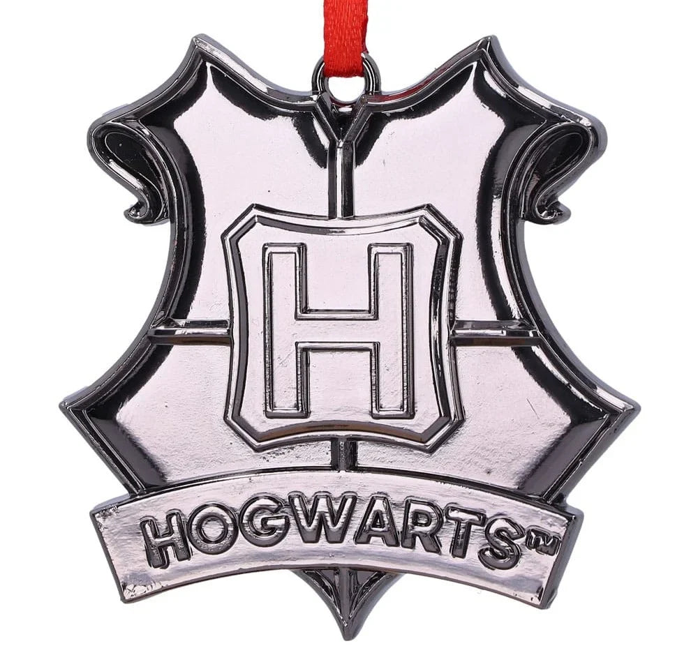 Vánoční dekorace Harry Potter - erb Bradavic (stříbrná)