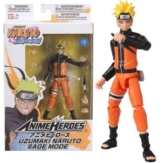 NARUTO Uzumaki Naruto Sage Mode Figurine Anime Heroes 17cm