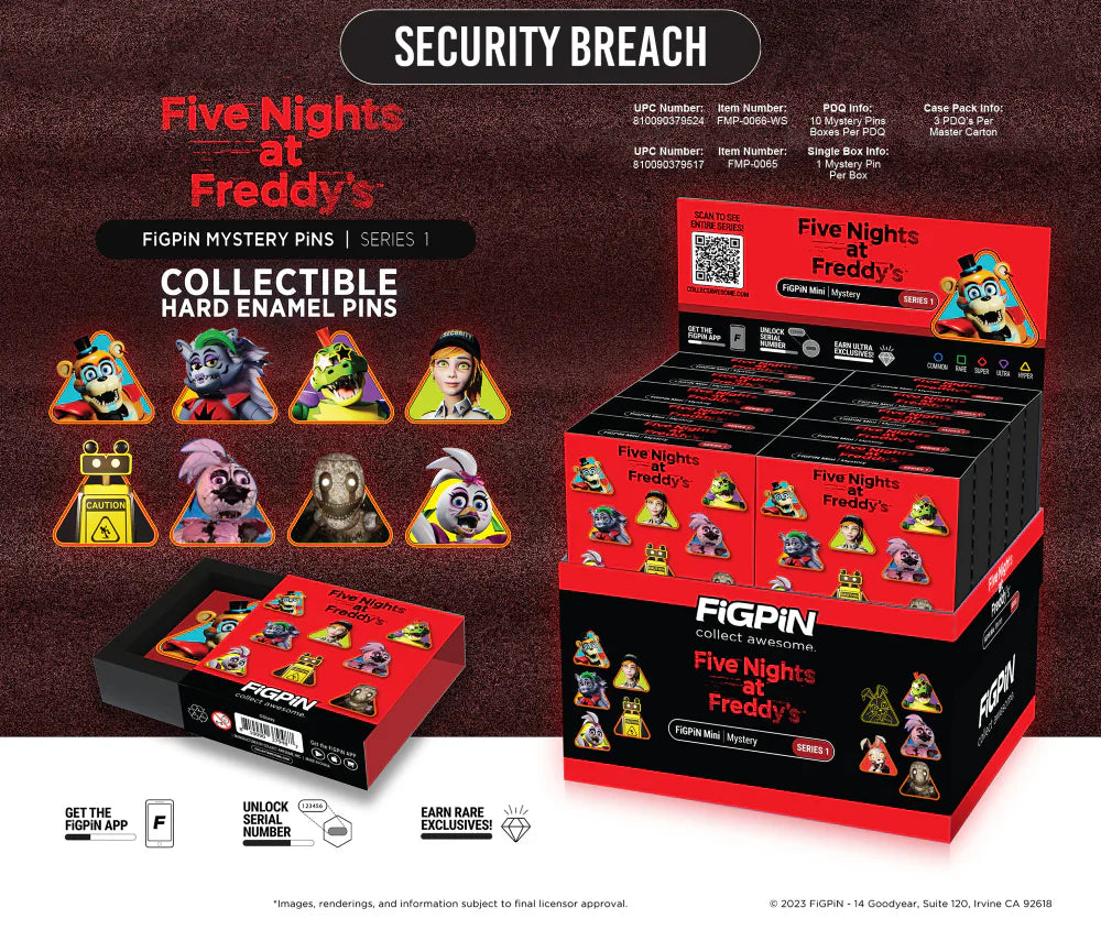 Tajemnicze mini piny Five Nights at Freddy's