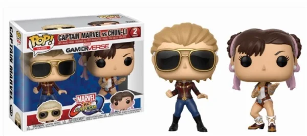 MARVEL Vs CAPCOM POP 2-Pack Captain Marvel Vs Chun-Li