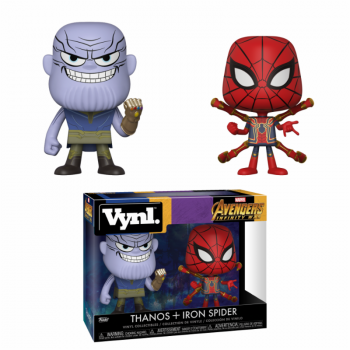 avengers funko vynl 2 pack thanos iron spider