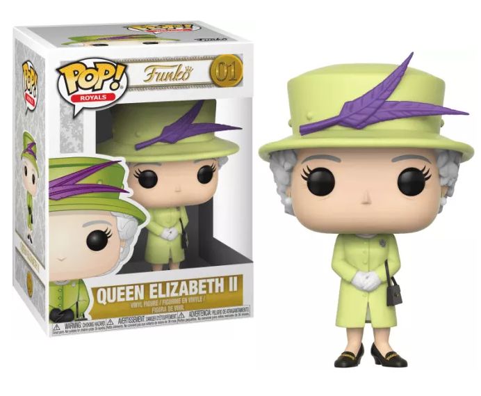 LA FAMILLE ROYALE POP N° 01 Reine Elizabeth II avec tenue verte