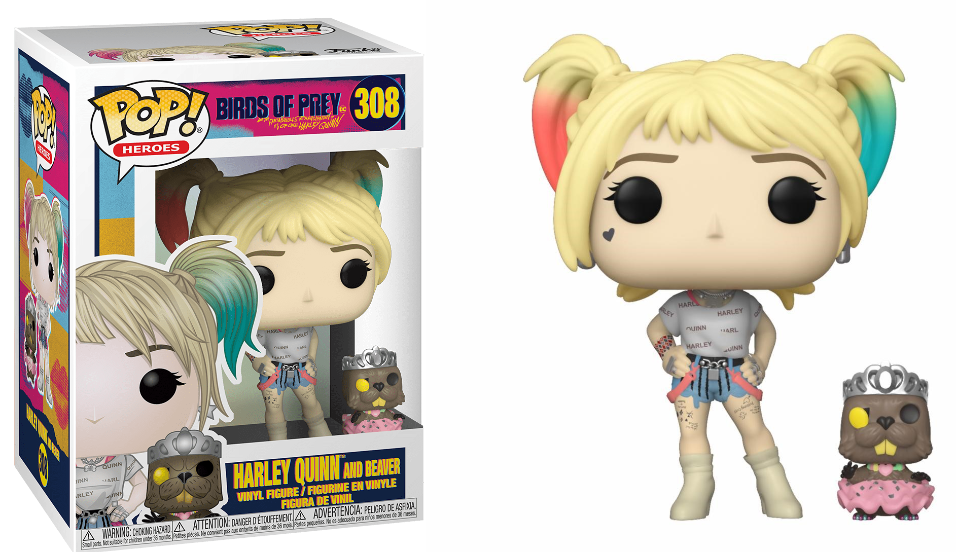 pop harley quinn with beaver 308