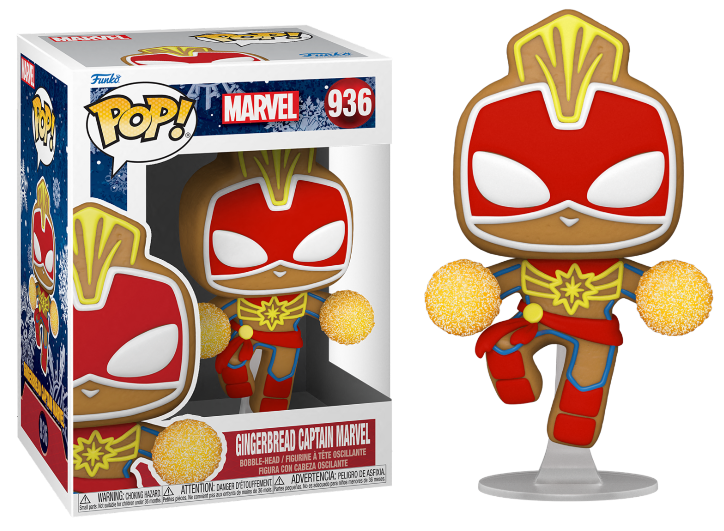 MARVEL POP N° 936 Gingerbread Captain Marvel