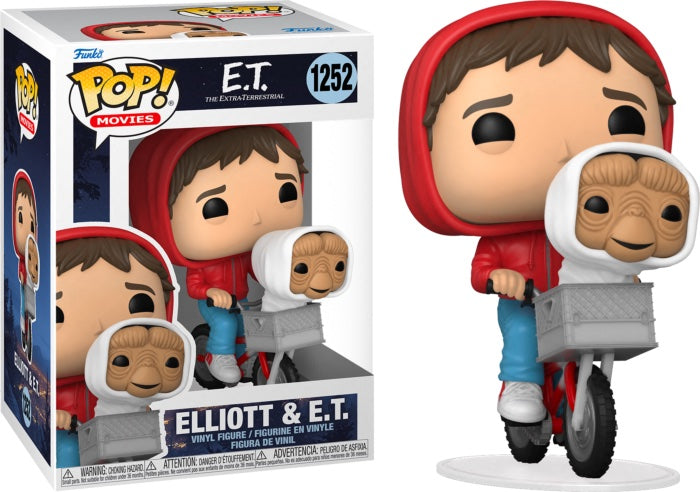 ET 40Th Anniversary POP N° 1252 Elliot w/ET in Bike Basket